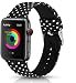 Sunnywoo Floral Bands Compatible with Apple Watch Band 38mm/40mm/42mm/44mm, Soft Silicone Fadeless Pattern Printed Replacement Sport Bands for iWacth Series 4/3/2/1, S/M M/L for Women/Men