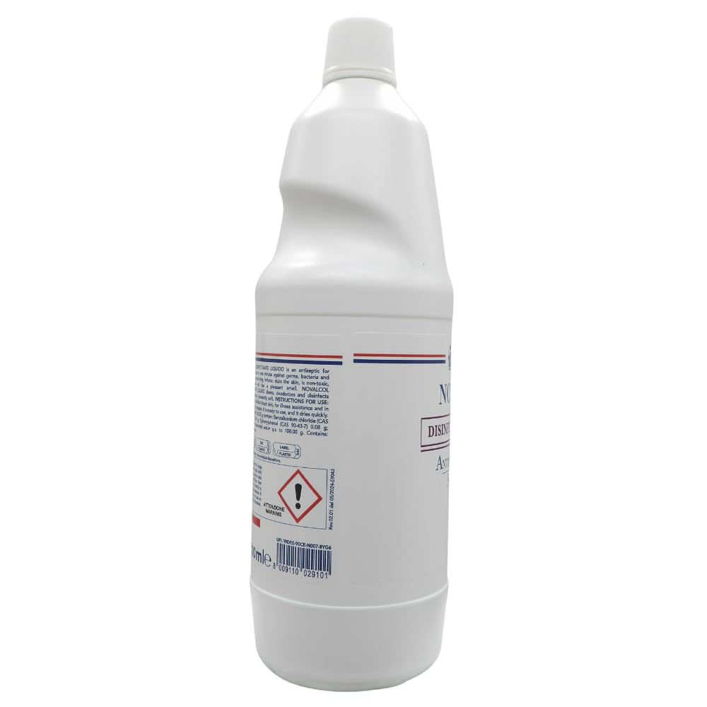 Disinfettante Liquido Contro Germi, Batteri e Lieviti, Prodotto Pronto All’Uso, 1000ml (2 Unità)