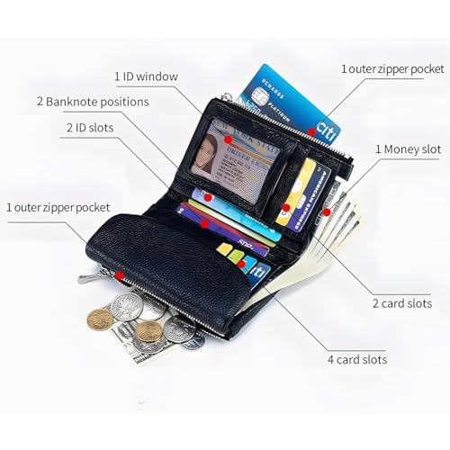 Unisex Pebble Leather Wallet, Small Leather Wallets for Women, Coin Holder & Cash Slots, Genuine Leather Wallets (Lake Blue)4