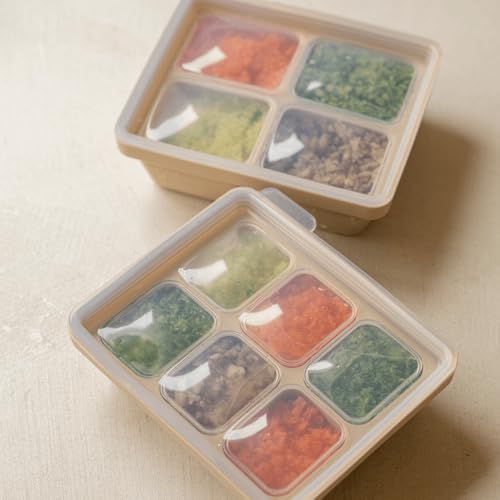 Cubetera de silicona con tapa para congelar, 6 cubos miniatura 4