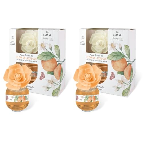 TIENDIFY – Agua fresca Flor de Azahar Ambar Perfums 60 ml, ambientador natural para el hogar con fragancia cítrica y floral de larga duración (2 UNIDADES)