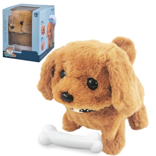 Rppiup Hund Spielzeug Kinder, Spielzeug Hund der Läuft und Bellt, Realistischer Roboter Welpe, Laufender Hunds Spielzeugs für Kinder, Elektronisches Haustier Hund für Jungen und Mädchen