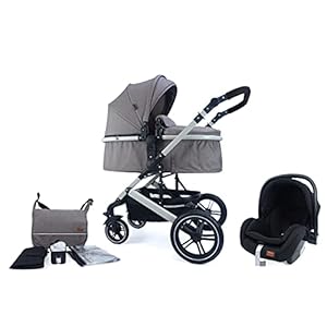 Pixini Neyla Kombi Kinderwagen mit Stoffwanne/Buggy/Wickeltasche/Getränkehalter/Regenplane/Mückennetz/Wickelauflage…