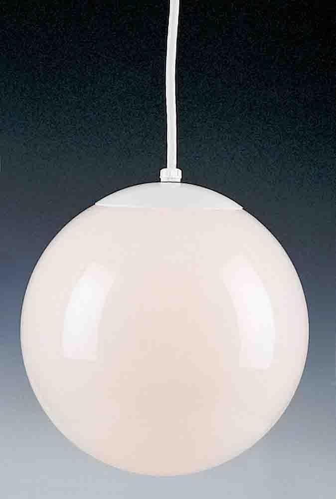 Volume Lighting V1843-6 1-Light Glass Sphere Pendant, White