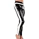 Kangxinsheng Schwarz Latex Hose für Männer mit Weißen Seitenstreifen,Mode Latex Leggings,Geeignet für Club Cosplay Kostüme-XXL