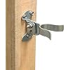1-3/8" Wall Mount Chain Link Fork Latch - Black Powder Coated Gate Latch With Padlock Hole