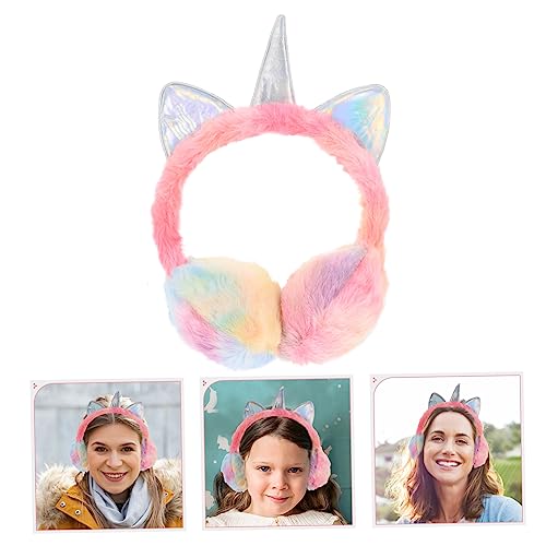Orejeras de invierno de unicornio con protección caliente para oídos infantiles 3