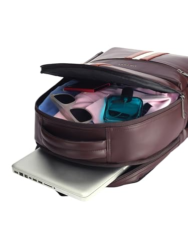 Image of FUR JADEN 15.6 Inch Laptop Backpack I Premium & Durable Vegan Leather I Anti-Theft Pocket I Breathable Air-Mesh I 30L Storage Volume I Men Women I Work Professional & Casual Use