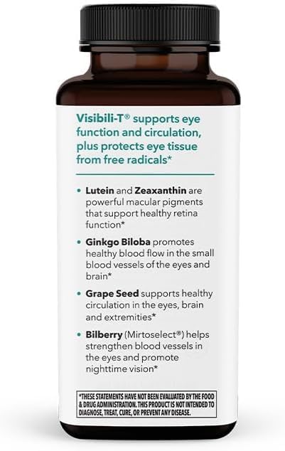Miniatura 3 de Visibili-T - Suplemento vitamínico para la salud ocular y apoyo de la visión, raíz de zanahoria, cromo, arándano, ginkgo biloba, extracto de semilla