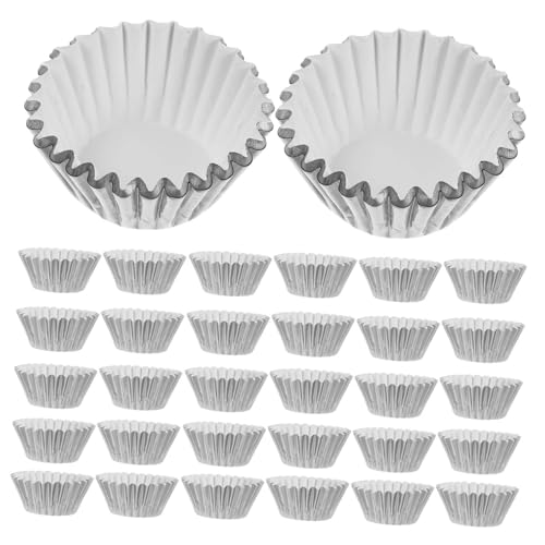 SMASOLO 500 piezas Mini Moldes para Cupcakes de Aluminio Grueso Resistentes al Aceite Unidades para Muffins Tartas y Postres Fiestas y Repostería