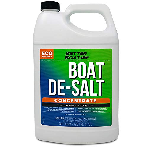 Better Boat De-Salt Concentrate Salt Remover Flusher for Motors Marine Watercraft Engines Flush Winterize Cleaner (1 Gallon)