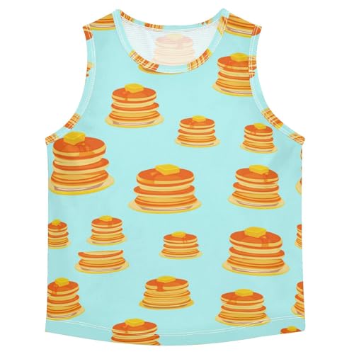 J JOYSAY Butter Pancake Stack Boys Tank Top Sleeveless Muscle Shirts Quick Dry Kids T-Shirts 3-15T