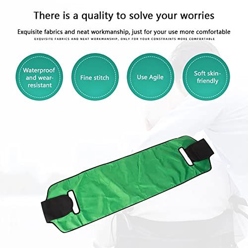 GBFYLD Waterdichte Transfer Bewegende Riem Rolstoel Bed Nursing Lift Riem met Handvat Hulpverschuiving Versterking Riem Voor Patiënt, Ouderen, Bedlegerig (Green13.4 * 63 inch) - Image 6
