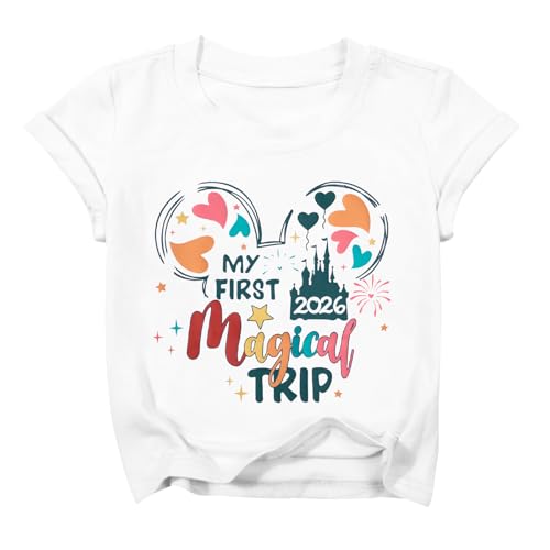 Image of Magical Shirts for Girls Animal Kingdom Shirt Kid Magic Princess T Shirt Castle Graphic Tees Summer Short Sleeve Tops