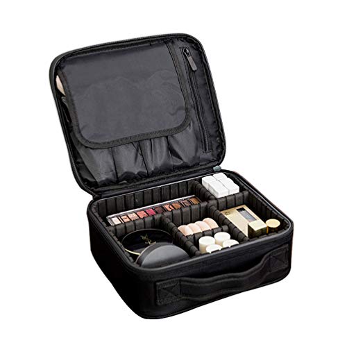 Preisvergleich Produktbild Kosmetikkoffer Damen, Tragbare Kosmetiktasche mit Verstellbaren Trennern Reise Kosmetik Etui Maskenbildner Makeup Organizer für Kosmetik Pinsel Set