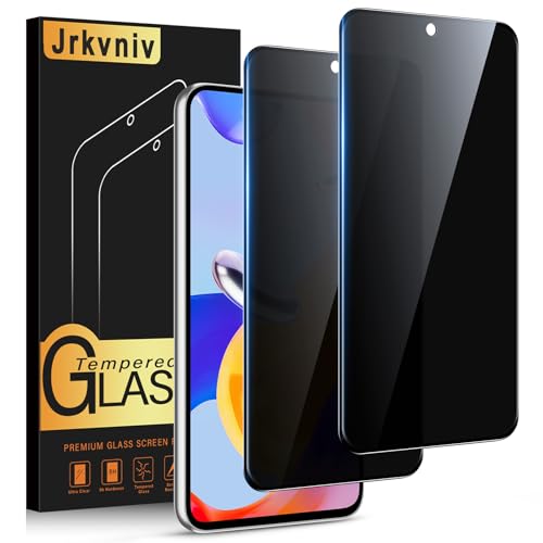 Jrkvniv Protector Pantalla de Privacidad para Xiaomi Redmi Note 11 Pro 4G/5G Cristal Templado Antiespia Protectora Vidrio Película Dureza 9H Antiarañazos Sin Burbujas Privacy Protection,2 Piezas
