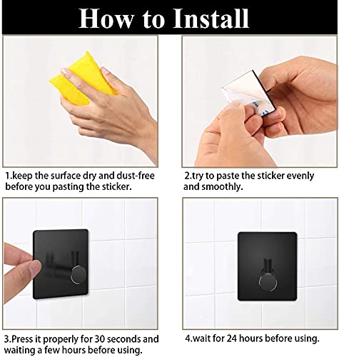 SunAurora Ganci Autoadesivi, 4 pezzi Ganci Cucina