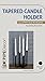 Pipe Décor 38CNTP3-BK Rustic and Chic Industrial 4 Branch Tapered Candle Holder Complete Set Electroplated Black Finish