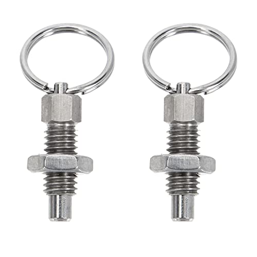 DOITOOL 2pcs Spring Plunger Pull Design Spring Catch for Molds Cabinets and Industrial Use Indexing Plunger for Easy