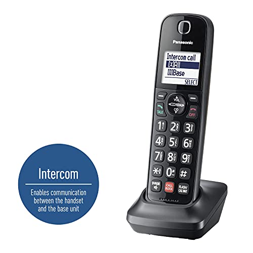 Image of Panasonic Cordless Phone Extension Handset Accessory to Connect to Expandable Base Station - KX-TGFA85B (Black)