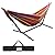 Double Hammock Two Person Adjustable Hammock Bed with Space Saving Steel Stand Includes Portable Carrying Case, Easy Set Up