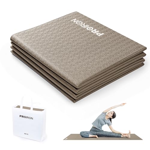 PROIRON leaf vine pattern foldable mat-brown