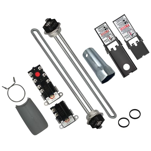 Upgraded Zero EWH-05 Electric Water Heater Repair Kit with Quick Change Tool - UL Certified | Fits A O Simith Ken-more Whhirl-pool | Includes Upper & Lower Thermostats Heating Elements Wrench Socket