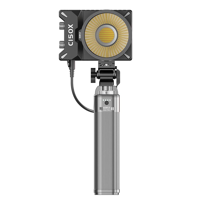 SIRUI H99 PRO - Impugnatura per batteria portatile – 200 W di potenza max, capacità 110 Wh | compatibile con lampadine C150X & USB-C | alloggiamento in metallo | caricatore mobile per apparecchiature