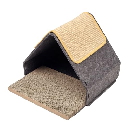 Réduction de l'anxiété du chat grâce à cette maison avec planche à gratter - 2