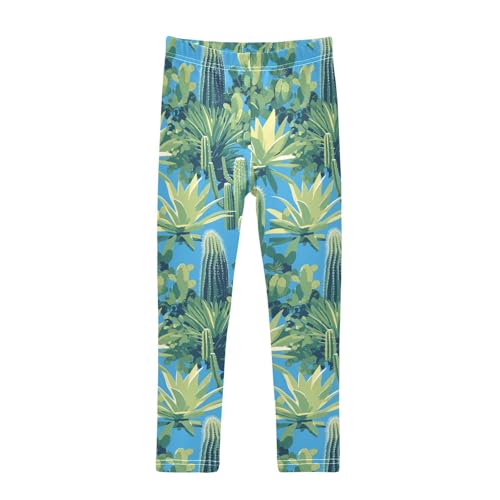 KLL Cactus Many Illusion Toddler Girls Leggings Fashion High Waisted Pants Running