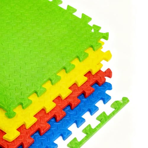 Image of Amazon Basics Interlocking Puzzle Exercise Mat | EVA Foam |Suitable for Floor Protection