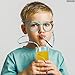 5Pcs Silly Straws Glasses - Set of 5 Plastic Straw Glasses, Easy to Use and Clean, Food-Safe Material and Adjustable Length, Reusable Straw for Birthdays, Celebrations and Parties & Events