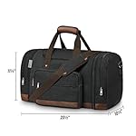 Duffle Bag for Travel,Overnight Weekend Gym Carry On Luggage Bag, 50L Travel Duffel Bag for Men Women, Expandable Spacious Travel Duffel Bag, Black - Image 2