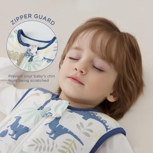 Image of Duomiaomiao 2.5 TOG Baby Sleep Sack 100% Cotton Winter Baby Wearable Blanket, Warm Quilted Comfy Toddler Sleeping Bag