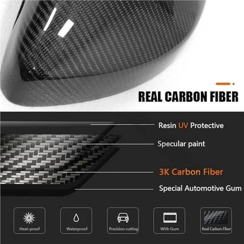 Coque rétroviseur Civic 10 carbone pour protéger et masquer les rayures - 3