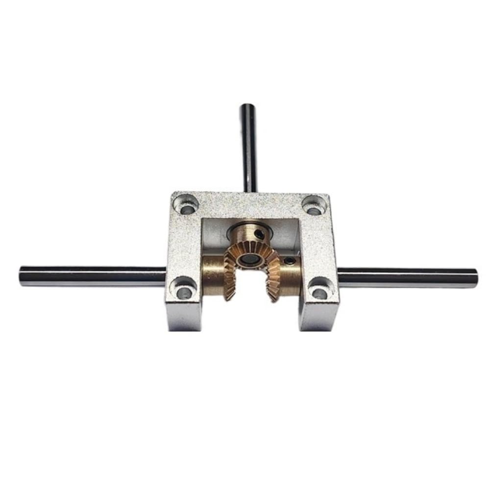 Angle Steering T Type Gearbox 90 Degree Transmission 1:1 Ratio Right Angle Commutator 4mm 5mm Shaft Bevel Gear Reduction Gear Box Driving Change(5MM Shaft)