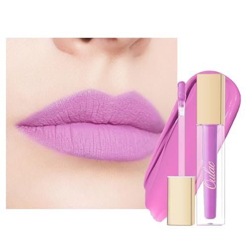 Oulac Flüssiger Matt Lila Lippenstift, Lila Lippenstifte, Langanhaltend mit Kussechter, Intensiver Farbabgabe, präzisem Applikator, Mattem Finish, Vegan Clean Beauty 4,5 ml M14