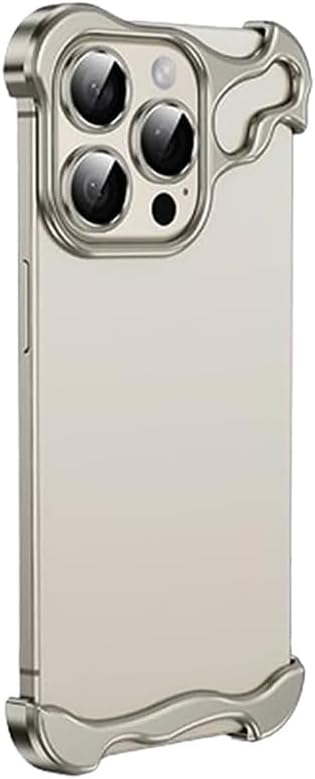 for iPhone 17 Case - Ultra-Thin Naked Feel Titanium Gray Aluminum Alloy Metal Bumper | Slim Armor Frameless Minimalist Design | Protective Phone Cover