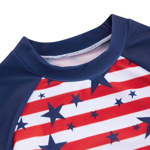Image of Funnycokid Girls Swimsuit 3 Pieces Long Sleeve Rash Guard Set Tankini Bathing Suits Summer Kids Swimwear 3-10 Years
