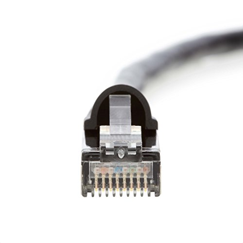 Image of InstallerParts (5 Pack Ethernet Cable CAT6 Cable Shielded (SSTP /SFTP) Booted 25 FT - Black - Professional Series - 10Gigabit /Sec Network /High Speed Internet Cable, 550MHZ