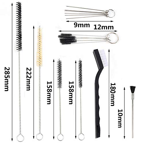 Qisf Multi-Purpose 31Pcs Spray Gun Cleaning Kit, Nylon Brushe, Mini Brushes & Needles, Metal Tube Cleaning Brush + 10Pcs Spray Gun Filter For Airbrush, Nozzles, Spray Guns, Tattoo Equipment, Etc. #TOP4
