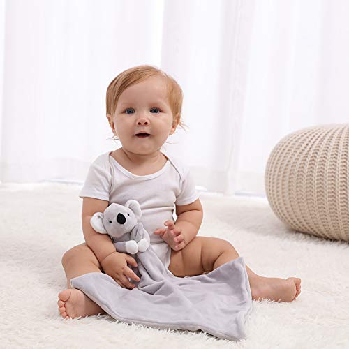 Apricot Lamb Stuffed Animals Security Blanket Gray Koala Infant Nursery Character Blanket Luxury Snuggler Plush (Gray Koala,) - Thumbnail 6