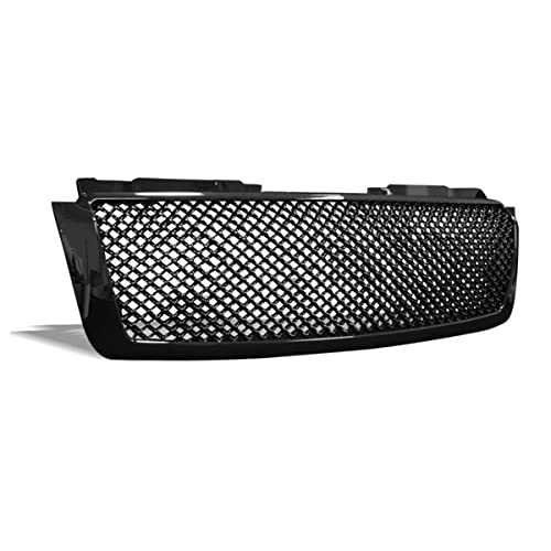 R&L Racing Front Grill Cover Compatible with 07-14 Chevy Tahoe/Suburban/Avalanche all models | Black Finish Big Horn Horizontal Style Bumper Guard | Front Grille Mesh Guard