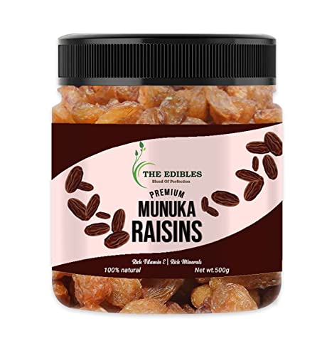 Image of THE EDIBLES Afghani King-Size Munakka Raisins 500g (Jar Pack)