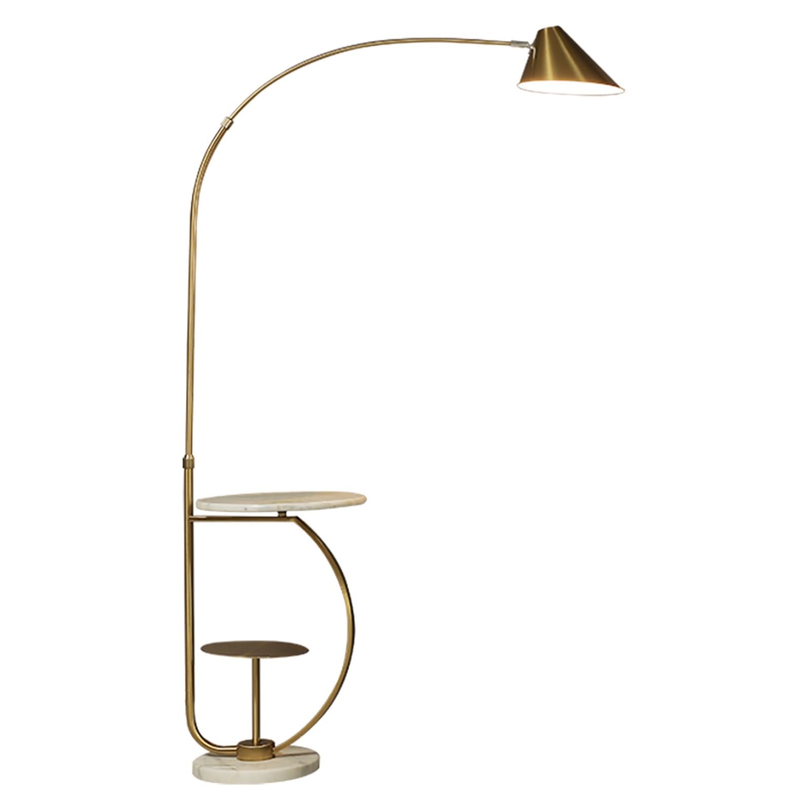 LJHFG63KUYT Standing Lamps Modern Elegant with Tray Floor Lamp for Office Cafe Den Living Room Bedroom, Foot Switch and Brass/Gold Finish Decorate