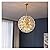 Copper Dandelion Crystal Chandeliers Living Room Restaurant Round Ball LED Pendant Light Bedroom Decoration Hanging Lamp for Bedroom, Foyer