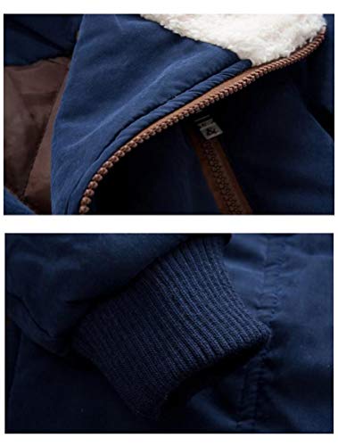 Mallimoda Boy's Thick Cotton-Padded Parka Jacket Hooded Fleece Coat4