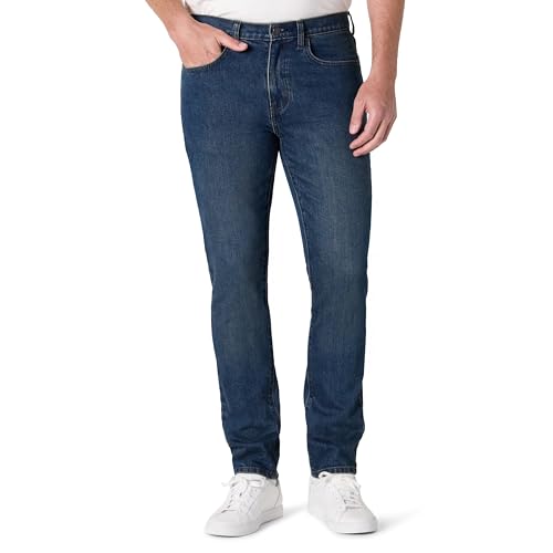 Amazon Essentials Jeans Slim Fit Uomo, Lavaggio Scuro Colorato...