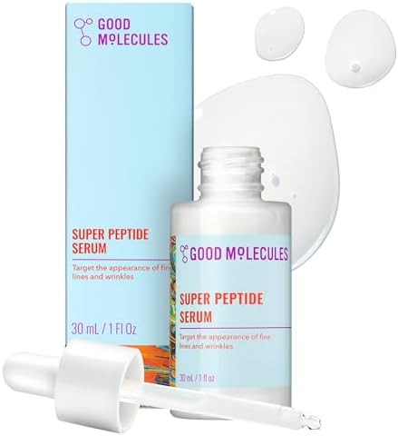 Good Molecules Super Peptide Serum - Anti-aging Facial Serum with Peptides and Copper Tripeptides to Plump and Firm - Water-Based Skincare for Face