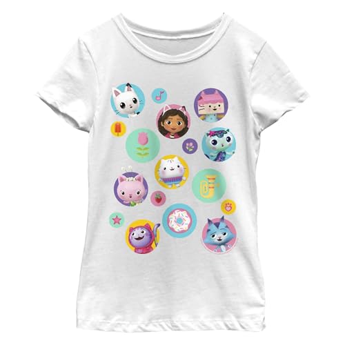 Gabby's Dollhouse Girls' Little, Big Gabbys Cats T-Shirt